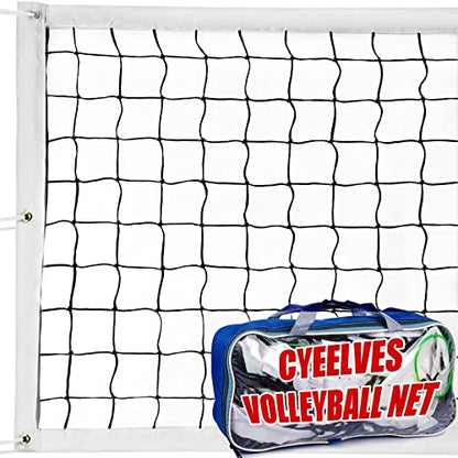 Professional Volleyball Net Outdoor Sand, Grass Volleyball Nets for Backyard, Portable Beach Kids Badminton Net Pro Volleyball Practice Net Set 32X3FT Indoor Volleyball Net for Pool Inground, No Poles