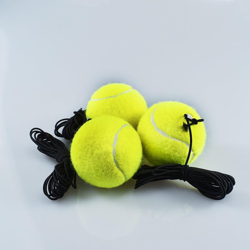 Tennis Trainer Rebound Ball with 3 String Balls, Portable Solo Training Equipment for Beginners, Self Practice Sport Exercise Tool (Blue)