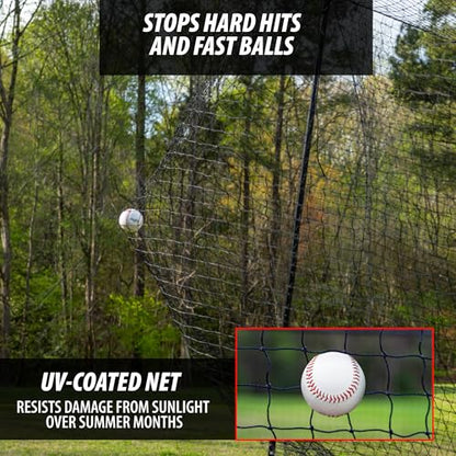Heavy Duty Baseball & Softball Batting Cage with Wheels – Commercial-Grade Portable Batting Cage for Backyard, Driveway, Training & Club Use | Multi-Sport Practice | Easy Setup (20 FT) - size: 20 FT