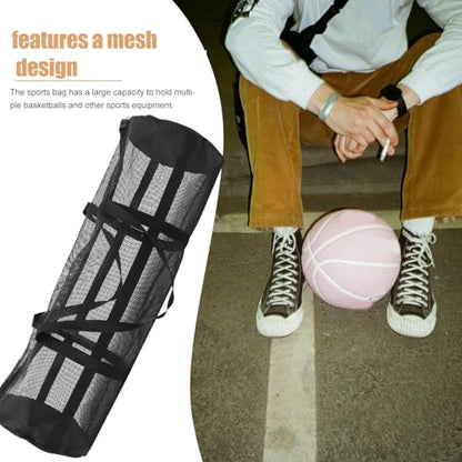 VICASKY Large Basketball Carrier Bag Mesh Sports Equipment Organizer with Shoulder Strap Portable Ball Pouch for Outdoor Team Training and Gym Use