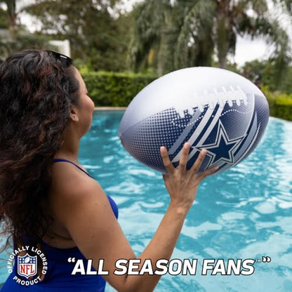BigMouth 18” Inflatable Pool Football Officially Licensed NFL Fan Gear Merchandise Beach Ball Games for Adults and Teens - style: Dallas Cowboys