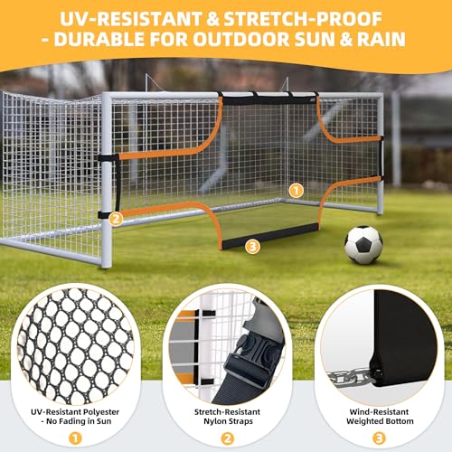 MR Soccer Goal Target Sheet, Field Net, Professional Shooting Practice Aid