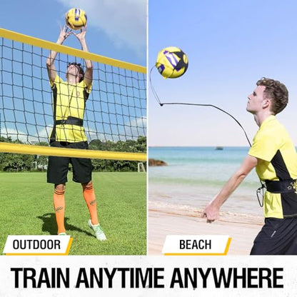 Solo Volleyball Training Equipment Aid, Improve Serving, Setting & Spiking Skills, for Beginners and Pro