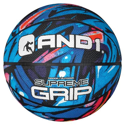 AND1 Mini Basketball Pack Set for Kids (Deflated w/Pump Included): - 7-Inch Premium Youth Size Basketballs, Easy to Grip - color: Supreme Grip, size: 3 (Pack of 8)