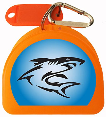 Shark Mouth Guard Case - Multisport, Kid, Blue - color: Orange