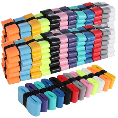 OMISTAR 120 PCS Tennis Racket Overgrips, 12 Colors Badminton Racket Overgrip Bulk, Soft Tennis Racket Grip Tape, Anti-Slip and Absorbent Grip Tape for Pickleball Racquets, Bike Handlebar, Fishing Rod