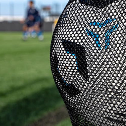 QUICKPLAY 15 Ball Soccer Bag - Large Soccer Ball Bag for 10-15 Balls, Portable Soccer Ball Carry Bag with Breatable Mesh Panels, Durable Soccer Equipment Storage for Teams