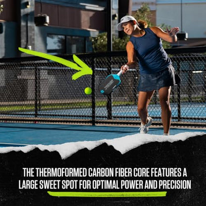 Selkirk Sport SLK Geo Pickleball Paddle | T700 Raw Carbon Fiber Pickleball Paddles | Massive Sweet Spot & Balance with Rev-Pro Core