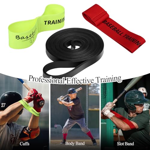 OTW Softball Baseball Swing Trainer, Training and Batting Hitting Equipment - style: 3 Bands - Black Body Band