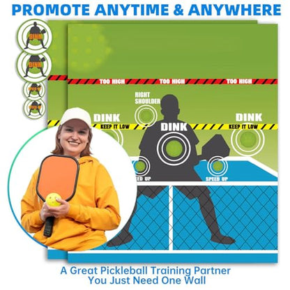 Pickle Practice Pad, Training Aid Equipment for Control Volleys Accuracy, Easy Setup for Home Gym Club