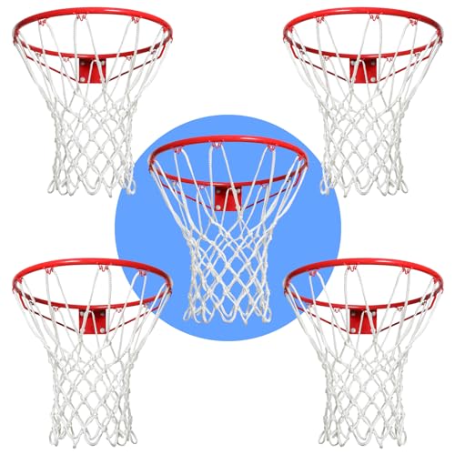 LAO XUE Basketball Net Outdoor,(7.16 oz) 12 Loops Professional Heavy Duty Basketball Net Replacement,All Weather Anti Whip, Suitable for Outdoor Standard 12 Loops Basketball Hoop