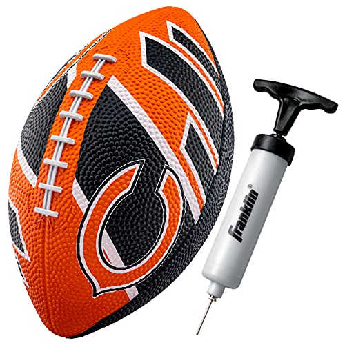 Franklin Sports NFL Team Footballs - Rubber Youth Mini Balls for All Teams - Kids 8.5" Football + Air Pump Sets - Official NFL Licensed - style: Chicago Bears