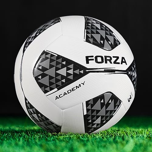 FORZA Soccer Balls | Wide Range of Match, Training, Academy & Backyard Soccer Balls - Ideal for Training or Soccer Matches - size: Size 3, style: Academy Soccer Ball [Black & White]