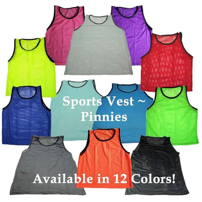 BlueDot Trading Adult & Youth Scrimmage Training Vests for Soccer, Basketball & More – Available in 1, 6, 12, 24 Packs - color: Blue, style: Youth 1 Pack