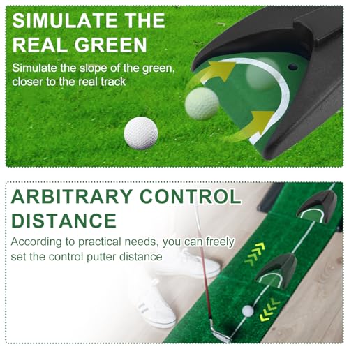 Golf Ball Return Putting Unit, Automatic Golf Ball Returner Putting Return Machine Battery-Powered (Not Included) for Indoor Outdoor Home Office Yard Practice