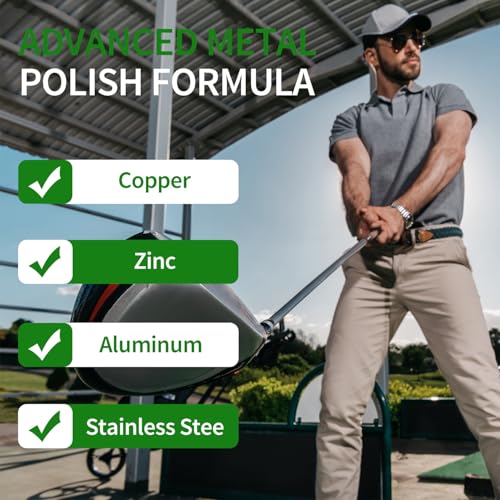 XQ XIAO QIAO Golf Club Cleaning kit, 3-in-1 Easy to Use Golf Club Cleaner Includes 250ml Golf Club Polish, Golf Club Brush and Groove Cleaner 2 ft Retractable Zipline Carabiner, Microfiber Cloth