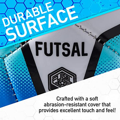 Franklin Sports Futsal Ball - Official Size Futsal Soccer Ball - Indoor and Outdoor - Size 3 Junior and Size 4 Official - size: 4, style: 1 Inflated Ball