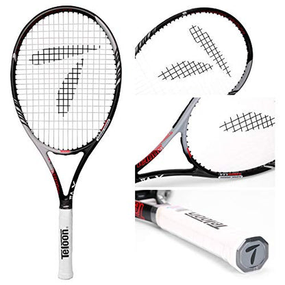 Teloon Tennis Rackets for Adults 2 pcs Recreational -27 inch Tennis Racquet for Men and Women College Students Beginner Tennis Racket.… - color: black-pink