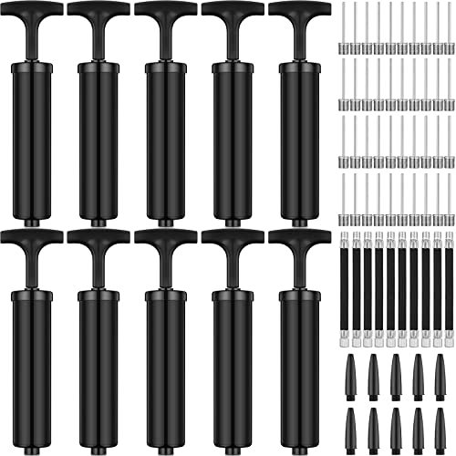 Reginary 10 Pcs Ball Pump for Sports Balls Pump with Needle and Extension Hose Bulk for Basketball Football Soccer Volleyball