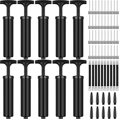 Reginary 10 Pcs Ball Pump for Sports Balls Pump with Needle and Extension Hose Bulk for Basketball Football Soccer Volleyball