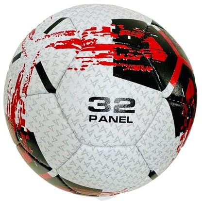 Professional 32-Panel Size 5 Soccer Ball – 442g Durable Training Ball for Hard Ground and Artificial Grass – All Weather Machine Stitched Ball with Pressure Control