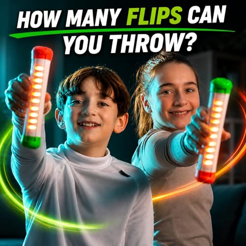 How Many Flips can You Throw? | Electronic Flip Challenge Game | Auto-Counting Skill Toy for Kids, Teens & Adults | 10 Games Each with a High Score to Beat | Fun Gift & Party Game Ages 8+