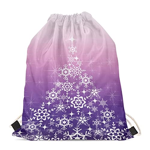 Mumeson Snowflake Print Shoulder Bag Durable Casual Outdoor Travel Bag with Strap - color: Snowflake Print