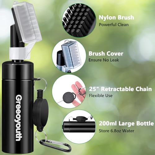 Pro Golf Club Cleaner Brush with Golf Groove Sharpener Tool Golf Towel, Golf Water Brush with Large Capacity Bottle & Retractable Clip-Holds 6.8oz of Water, Golf Accessories for Men Women