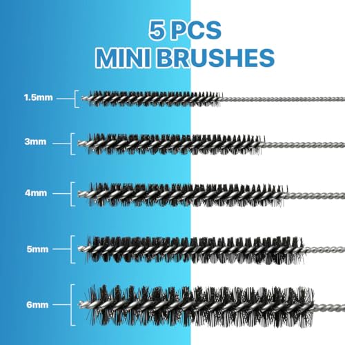 25 Pcs Spray Gun Cleaning Kit, 4 Pcs 500ML Bottle and 21 Pcs Spray Paint Gun Cleaning Brushes, Plastic Squeeze Wash Bottle, Airbrush Clean Set for Spray Guns Suction Gravity Pressure Feed