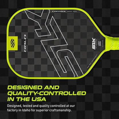 Selkirk Sport SLK Halo Raw Carbon Fiber Pickleball Paddle | Power, Pro and Control Pickleball Paddles | T700, 18K Ultraweave, Aramid Fiber LinkWeave | Designed & Controlled in USA - color: Control | Green | 2025, size: Max (All - Around Paddle)