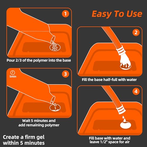 LaSyL Base Weighted Gel - Sand & Sandbag Replacement for Anchoring Portable Basketball Hoops, Outdoor Umbrellas and Volleyball Nets - Eco-Friendly & More Effective Than Water Alone