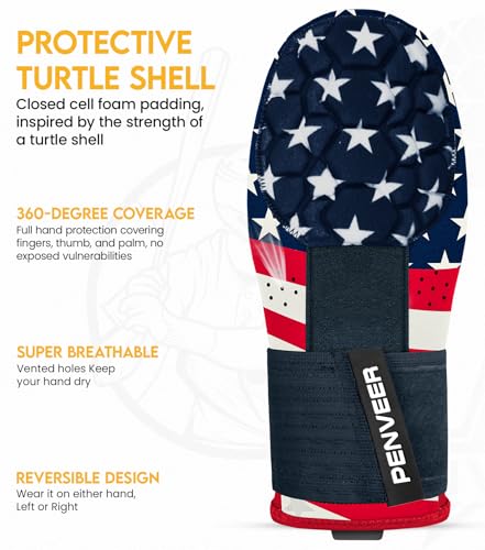 Baseball Sliding Mitt Youth & Adult, Sliding Glove for Baseball, Softball Sliding Guard, Left and Right Hands - color: USA Flag, size: Youth
