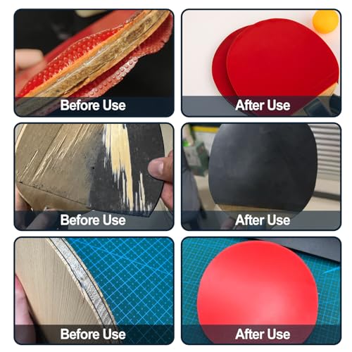 100ml Table Tennis Glue, Racket Adhesive for Rubber Replacement and Blade Maintenance, Ping Pong Paddle Glue with Sponge Applicators for Smooth Assembly