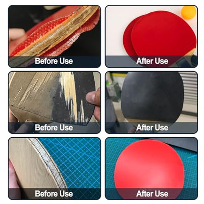 100ml Table Tennis Glue, Racket Adhesive for Rubber Replacement and Blade Maintenance, Ping Pong Paddle Glue with Sponge Applicators for Smooth Assembly