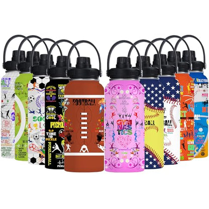 Football Water Bottle 32oz Football Stainless Steel Tumbler Football Insulated Bottles For Men Women Football Gifts For Football Lover Player Fan Coach - color: Football