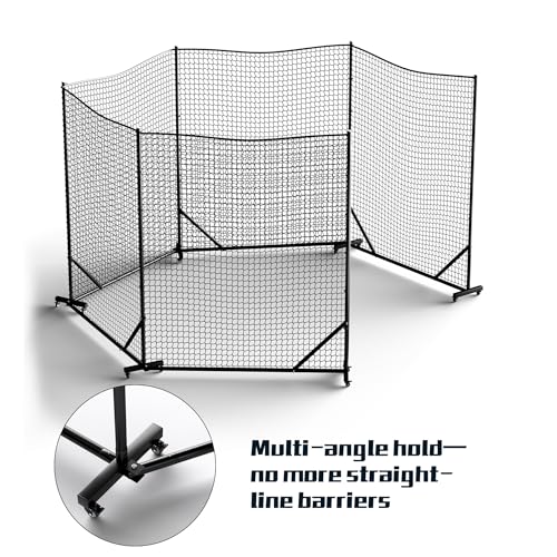 MR Ball Stop Net System, Movable Heavy Duty Backstop Net, 2 in 1 Multi-Sport Stop Netting, Ball Barrier Sports Practice Barrier Net for Professional, College and Grade School Training - size: 50 Ft
