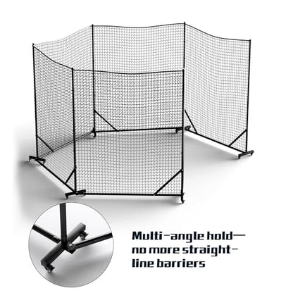 MR Ball Stop Net System, Movable Heavy Duty Backstop Net, 2 in 1 Multi-Sport Stop Netting, Ball Barrier Sports Practice Barrier Net for Professional, College and Grade School Training - size: 50 Ft