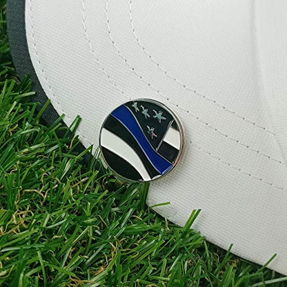 Golf Ball Markers with Hat Clips Value Sets for Men Women Golfer, Removable Attaches Easily to Golf Cap Premium Gifts - color: fly flag