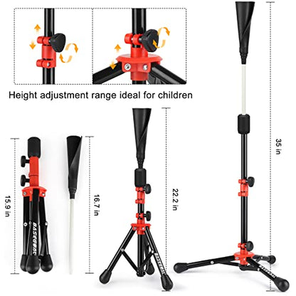 BaseGoal Baseball Tee for Kids,Youth Stand Set,Teeball Set,Youth Baseball,Softball Batting Tee Set,Easy Adjustable Height - style: Kids Baseball Tee New-A