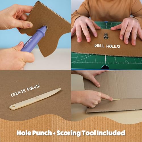 Chompshop ChompSaw | Kid-Friendly Power Tool That Lets Kids Cut Cardboard on Their Own | Award-Winning STEAM Toy | No Sharp Blades, Screen-Free Creative Play | 100-120V AC, Ready to Use | Ages 5+
