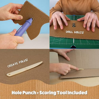 Chompshop ChompSaw | Kid-Friendly Power Tool That Lets Kids Cut Cardboard on Their Own | Award-Winning STEAM Toy | No Sharp Blades, Screen-Free Creative Play | 100-120V AC, Ready to Use | Ages 5+