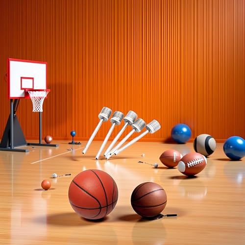 10Pcs Ball Pump Needles, 10pcs Inflating Air Pump Needles Stainless Steel Air Pump Inflator Needles for Basketball Football Volleyball Water Polo Rugby Exercise Sports Ball Balloon