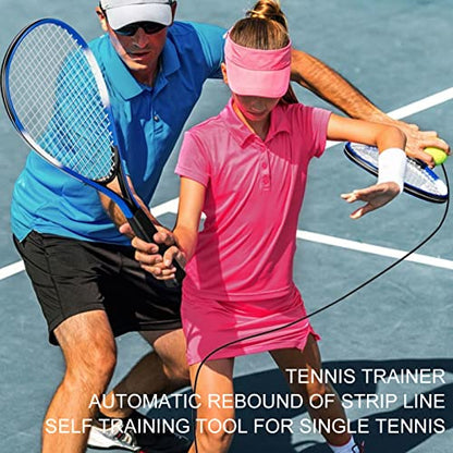 Tennis Practice Training Tool, Tennis Trainer Oversize Portable Tennis Practice Set Tennis Practice Training Tool for All Ages Beginners (2 Rackets 3 Balls)