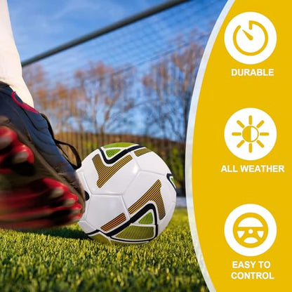 Soccer Ball Size 5, Indoor Outdoor Football for School Training Practice or Boys Gift, Anti-Explosion Design Soccer Ball