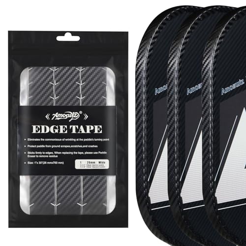 Pickleball Edge Guard Tape, Pickleball Protection Tapes 3 Pcs, Gradiant Color Edge Tape, 23MM & 26MM Width, No Wrinkling Edge Guard for 13MM & 16MM & 20MM Thicknesse Paddles - color: Black 3K Woven, size: 23MM