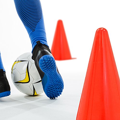 JORESTECH 9" Inch Orange Cones for Sports Agility Traffic Field Road Soccer (Set of 12)