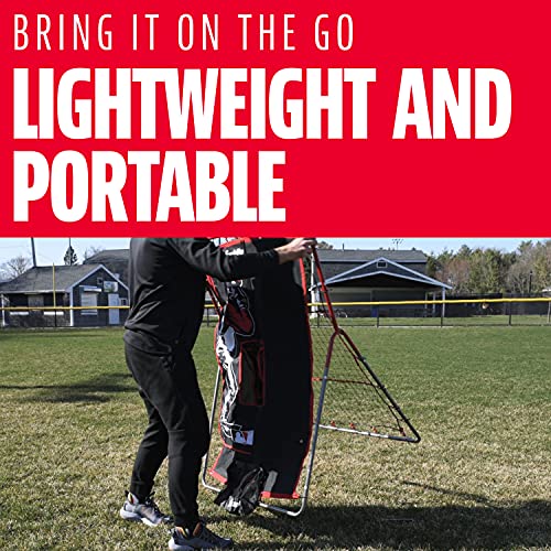 Franklin Sports Pitch Back Rebounder and Switch Hitter Pitching Target - 2 in 1 Return Trainer and Catcher Target - Perfect for Pitching, Fielding and Throwing Practice - 55 x 36 Inch