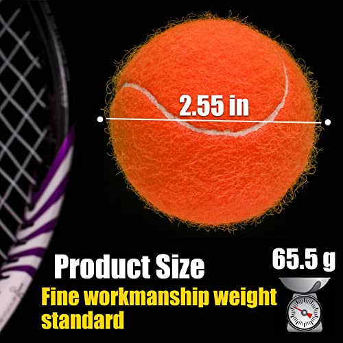 GKK Durable Pressurized Tennis Balls - 12 Pack Yellow Felt Training Balls for Beginners and Dogs - color: orange tennis balls