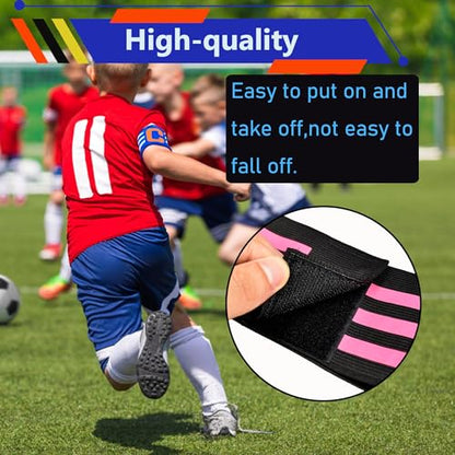 Senston Soccer Ball Captains Armbands for Adult and Youth 3Pcs - color: Black/Yellow/Blue