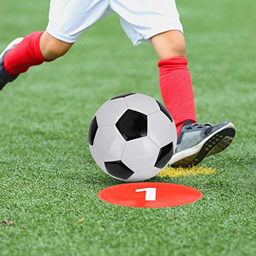 10PCS 9in Poly Spots for Gym Floor, Cake Walk Game Floor Markers Flat Soccer Cones Floor Dots Speed and Agility Training Equipment for Soccer Basketball Sports